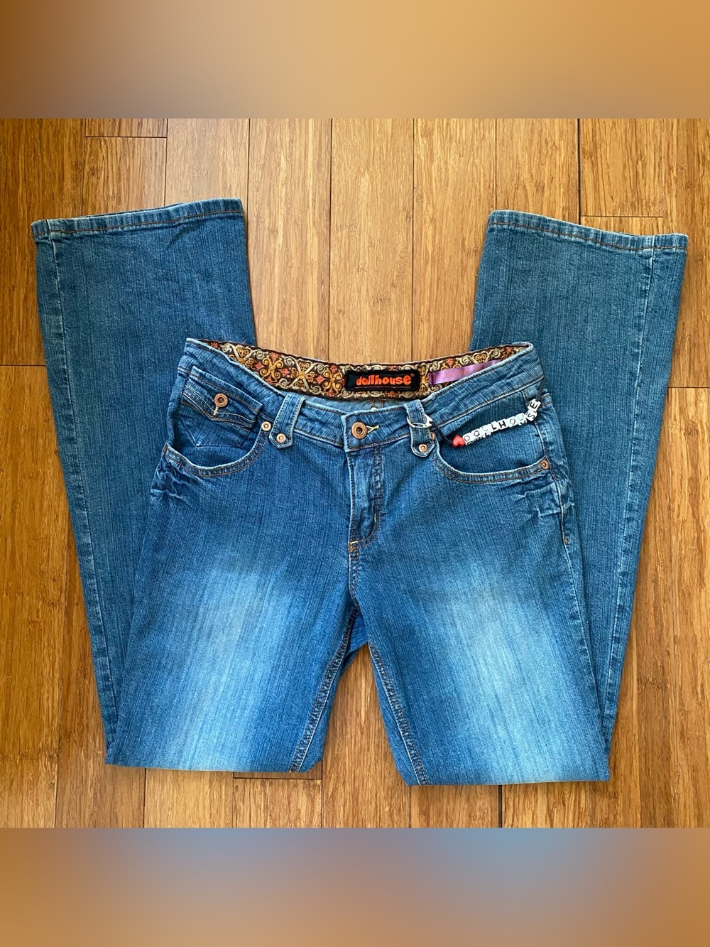 Dollhouse Faded Bootcut Blue Jeans